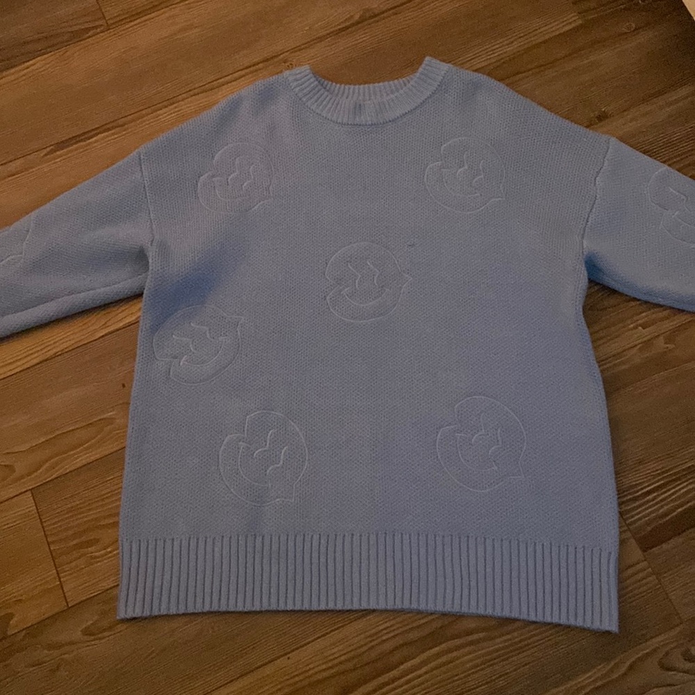 Blue Smily face sweater